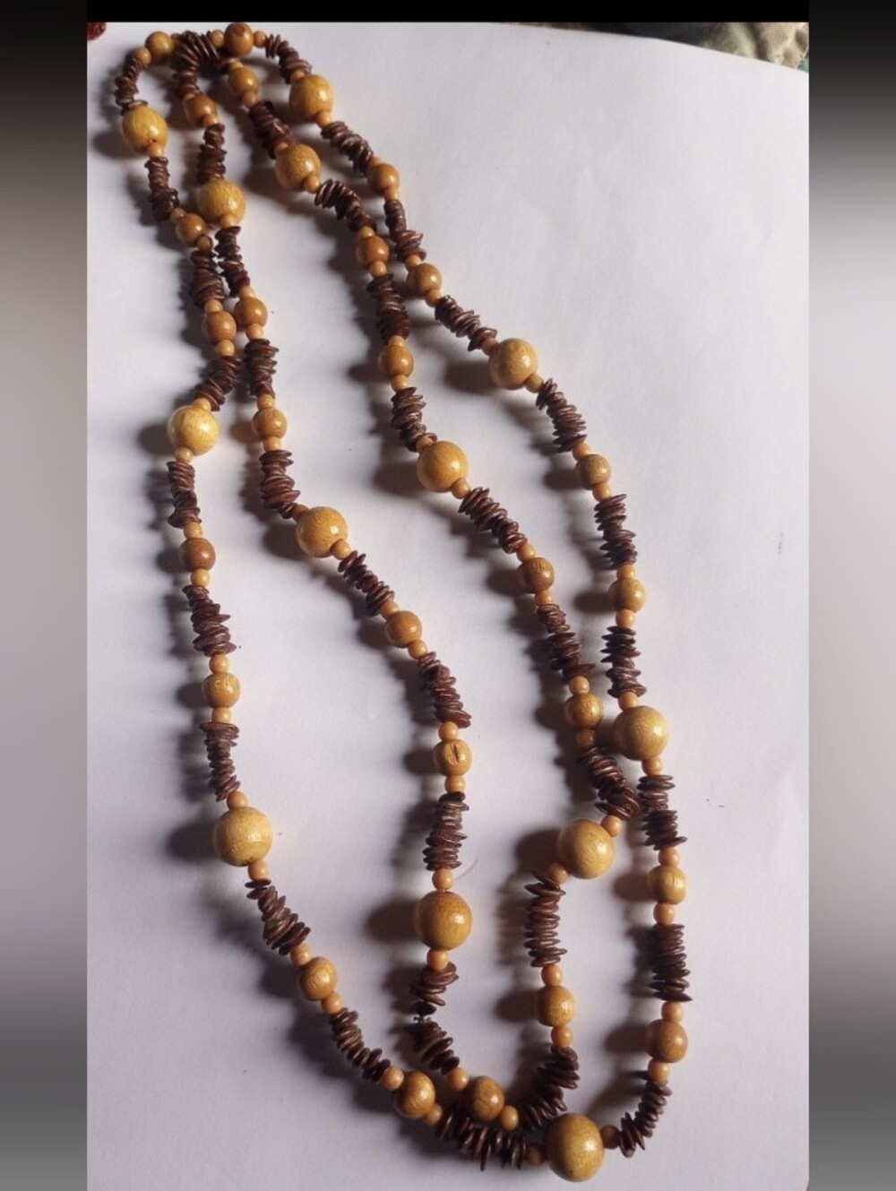 Vintage,1960sGenuine Hawaiian Wood & Koa SeednMulti-Strand Necklace